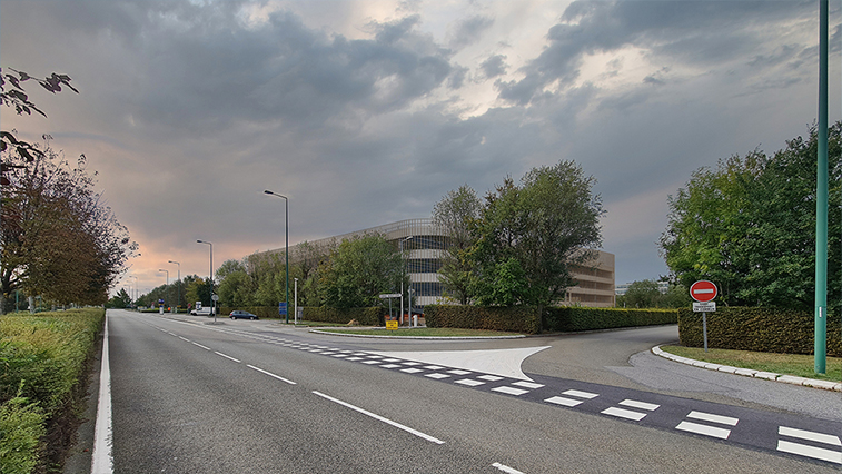 RENAULT parking silo vue angle sud est du projet