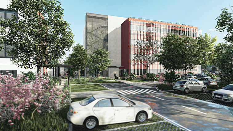 Projet d’extension d’Axel’One à Saint-Fons (69) – Bâtiment de bureaux et laboratoires - aotu architecte - agence d'architecture a Lyon