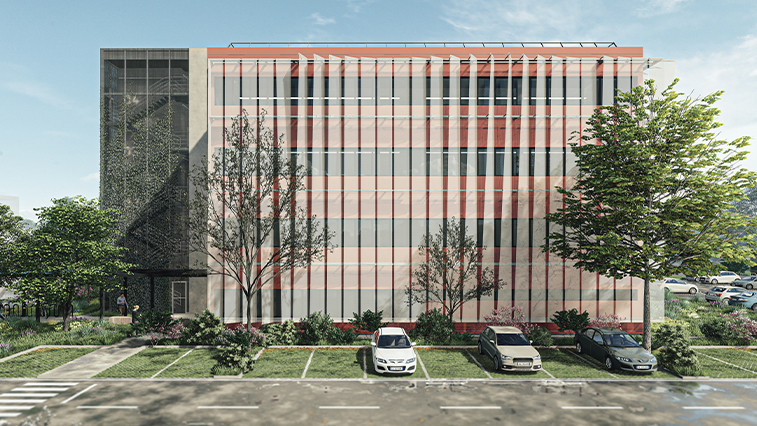 Projet d’extension d’Axel’One à Saint-Fons (69) – Bâtiment de bureaux et laboratoires - aotu architecte - agence d'architecture a Lyon